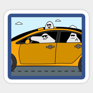 Funny Little Ghosts Halloween Sticker
